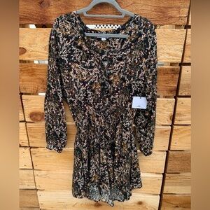 O’Neill‎ Tylee Dress NWT. Sz XS. Long sleeve, thin, beachy casual dress